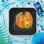 怖いカボチャ ペーパープレート (パーティー)