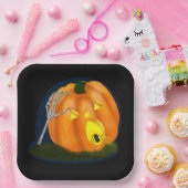 怖いカボチャ ペーパープレート (パーティー)