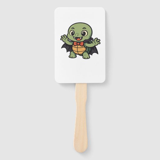 怖いカメ吸血鬼ハロウィン オーバーサイズTシャツ ハンドファン (正面)