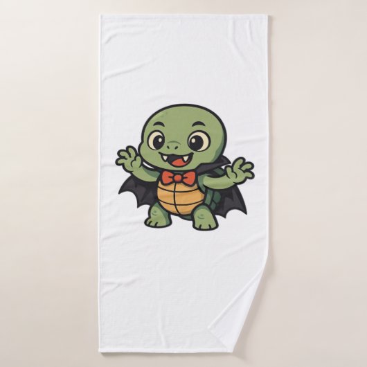 怖いカメ吸血鬼ハロウィン オーバーサイズTシャツ バスタオル (バスタオル)