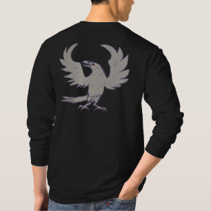 怖いカラス赤い目のシャツ Tシャツ