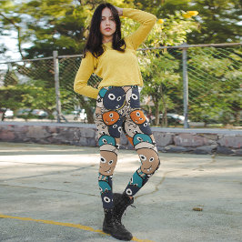 怖いカラフル怪物 レギンス