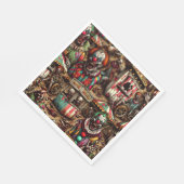 怖いカーニバルピエロゾンビハロウィーン スタンダードランチョンナプキン (角)