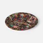 怖いカーニバルピエロゾンビハロウィーン ペーパープレート (アングル)