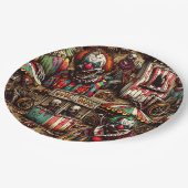 怖いカーニバルピエロゾンビハロウィーン ペーパープレート (アングル)