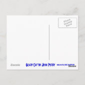 怖いキャットブルー「MEEOOOWW!」はがき ポストカード (裏面)