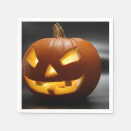 怖いギャップ歯ハロウィーンパンプキン スタンダードカクテルナプキン