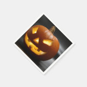 怖いギャップ歯ハロウィーンパンプキン スタンダードカクテルナプキン (角)