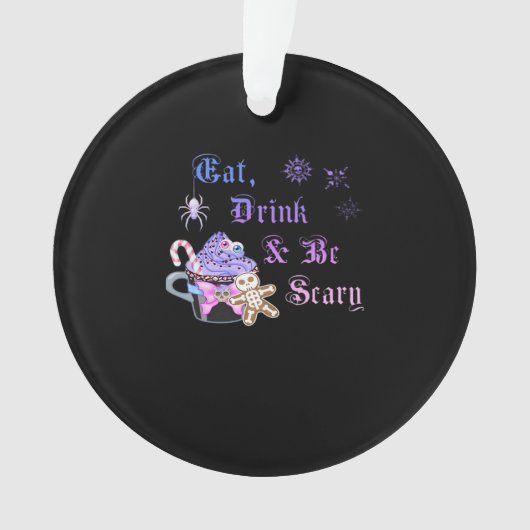 怖いクリスマスを楽しもう ユニークでクールなスタイル オーナメント (正面)