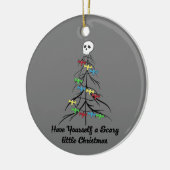 怖いクリスマスを過ごして！ セラミックオーナメント (左)