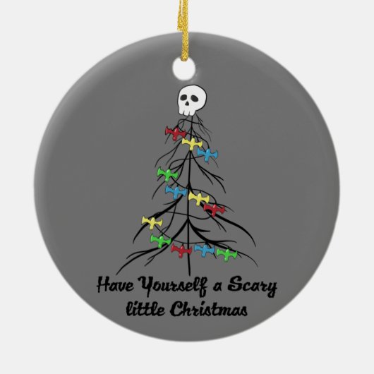 怖いクリスマスを過ごして！ セラミックオーナメント (裏面)