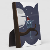 怖いクリスマス・フクロウ フォトプラーク (側面)