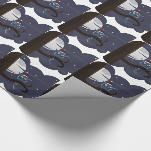 怖いクリスマス・フクロウ ラッピングペーパー (角)