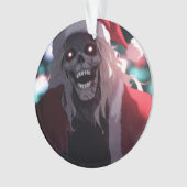 怖いクール怖い怖いスカルサンタクロースクリスマス オーナメント (正面)