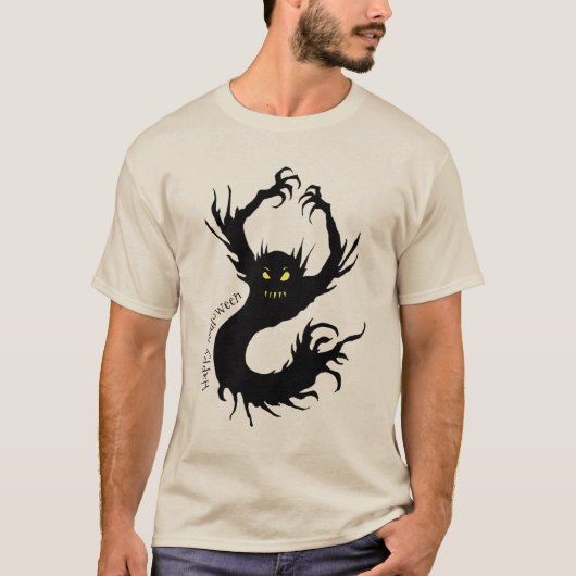 怖いクール悪魔の生き物 Tシャツ (正面)