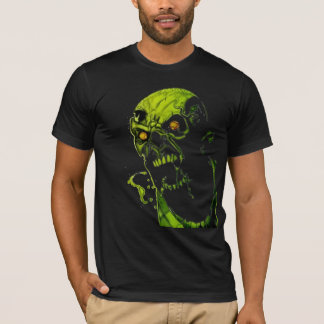 怖いグリーンスカルTシャツ Tシャツ
