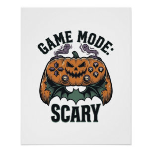 怖いゲーマーTシャツ ビンテージ ハロウィン コントローラー アート ポスター