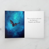 怖いコウモリが飛ぶハロウィン カード (内部)