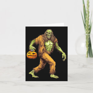 怖いサスカッチビッグフット運ゾンビズハロウィーン カード