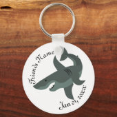 怖いサメの素晴らし漫画 キーホルダー (正面)