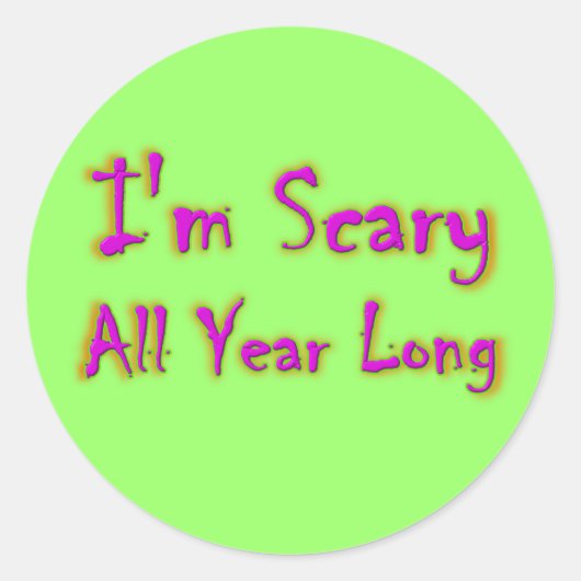 怖いシール ラウンドシール (正面)