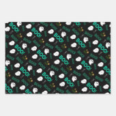 怖いシ不気味ームレスハロウィーンパターン ラッピングペーパーシート (正面)