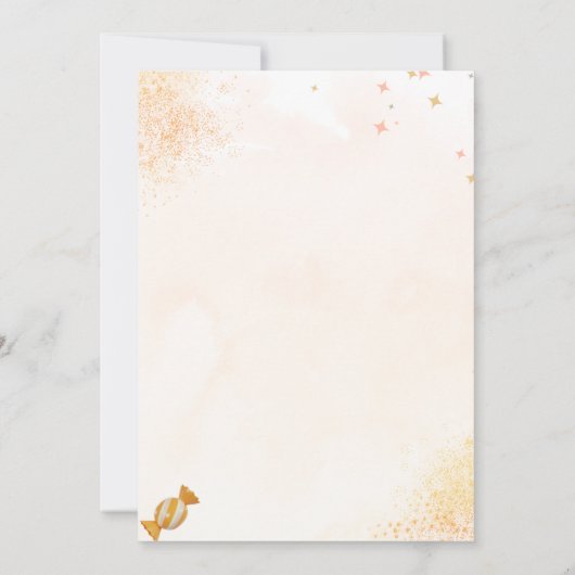 怖いジャックオランタンオレンジカボチャ彫刻パーティー 招待状 (裏面)