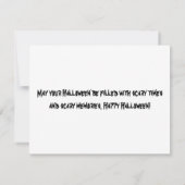 怖いジャックオランタンカボチャハッピーハローウィンカード (裏面)