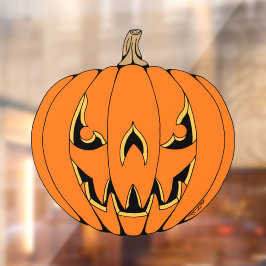 怖いジャックオーランタン・ハロウィンデザイン ウィンドウサイン