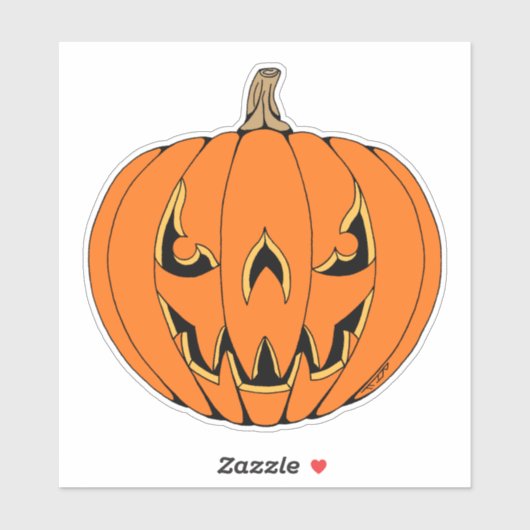 怖いジャックオーランタン・ハロウィンデザイン シール (シート)
