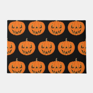 怖いジャックオーランタン・ハロウィンデザイン ドアマット