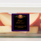 怖いジャック・オ・ランタンのハロウィーン |紫 ラベル (貼付)