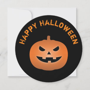 怖いジャック・オ・ランタン かぼちゃ ハロウィンパーティ 招待状