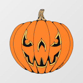 怖いジャック・オ・ランタン・ハロウィンデザイン ウィンドウサイン