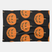 怖いジャック・オ・ランタン・ハロウィンデザイン キッチンタオル (横)