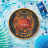 怖いジャック – O' – ランタンパーソナライズされたハロウィン ペーパープレート (パーティー)