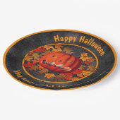 怖いジャック – O' – ランタンパーソナライズされたハロウィン ペーパープレート (アングル)