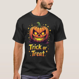 怖いジャックO'ランタントリックまたはトリートTシャツ Tシャツ