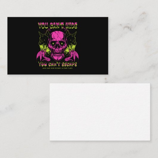 怖いスカルと犬 名刺 (正面/裏面)