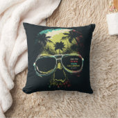 怖いスカルは、新しいハロウィーンナイトにYesを言う クッション (ブランケット)