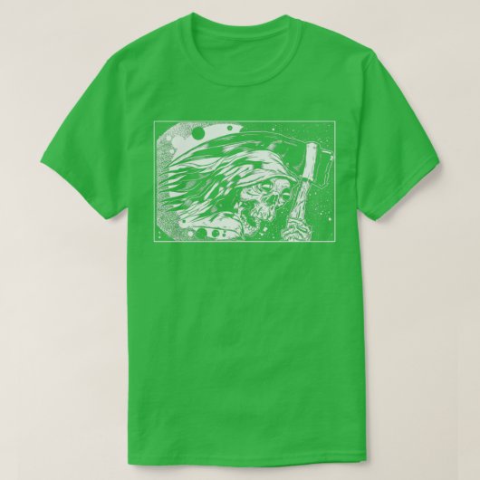 怖いスカルウィザード Tシャツ (デザイン正面)