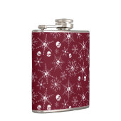 怖いスカルクレプマスクリスマススノーフレークレッド フラスク (右)