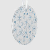 怖いスカルクレプマスクリスマススノーフレーク白 オーナメント (正面)