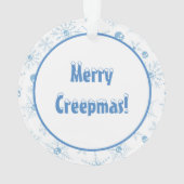 怖いスカルクレプマスクリスマススノーフレーク白 オーナメント (裏面)