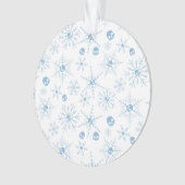 怖いスカルクレプマスクリスマススノーフレーク白 オーナメント (正面)