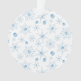 怖いスカルクレプマスクリスマススノーフレーク白 オーナメント