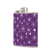 怖いスカルクレプマスクリスマススノーフレーク紫 フラスク (左)