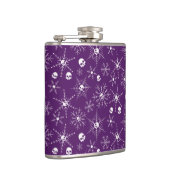 怖いスカルクレプマスクリスマススノーフレーク紫 フラスク (右)