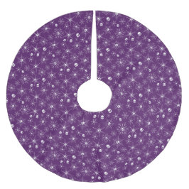 怖いスカルクレプマスクリスマススノーフレーク紫 ブラッシュドポリエステルツリースカート