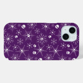 怖いスカルクレプマスクリスマススノーフレーク紫 Case-Mate iPhoneケース (裏面 (横))